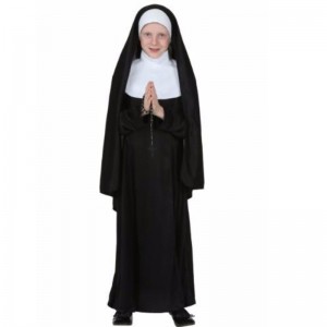 Черни тийнейджърски костюми за Хелоуин Модни костюми Костюми за детска монахиня за облекло за парти момичета