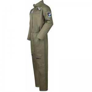Мъжки пилотен костюм на пилота за военновъздушни сили, костюми за възрастни с бродирани лепенки и джобове