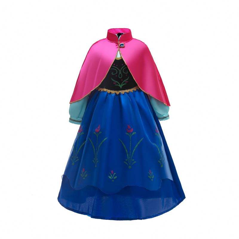 Baige Anna Elsa Cosplay Dress Fairy Tale Хелоуин рокли принцеса Анна парти изпълнение Облекло