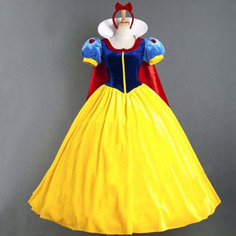 Възрастен косплей рокля Снежанка бяло момиче принцеса рокля жени възрастни/children Princess Snow White Halloween Party Costume