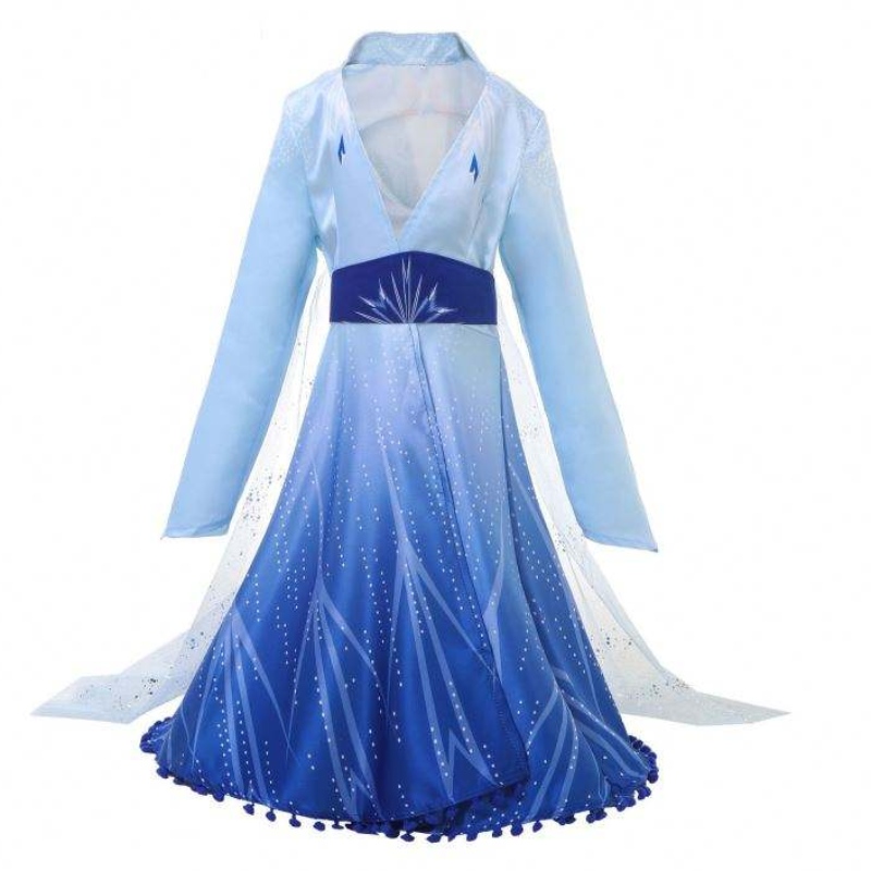 Ново пристигане Elsa Frozen Dress Princess Elsa костюм за момичета