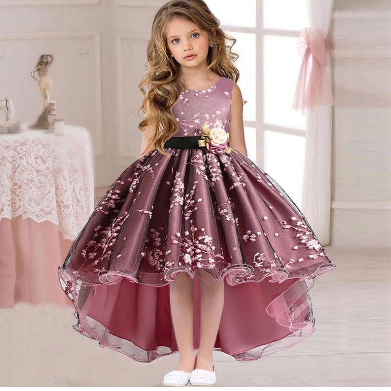 2022 PAGEANT VINTAGE RYSCEL KIDS PAUNT Първи шаферски рокли за момичета Деца костюм Сватбена рокля момиче бебе вестидо тийнейджър