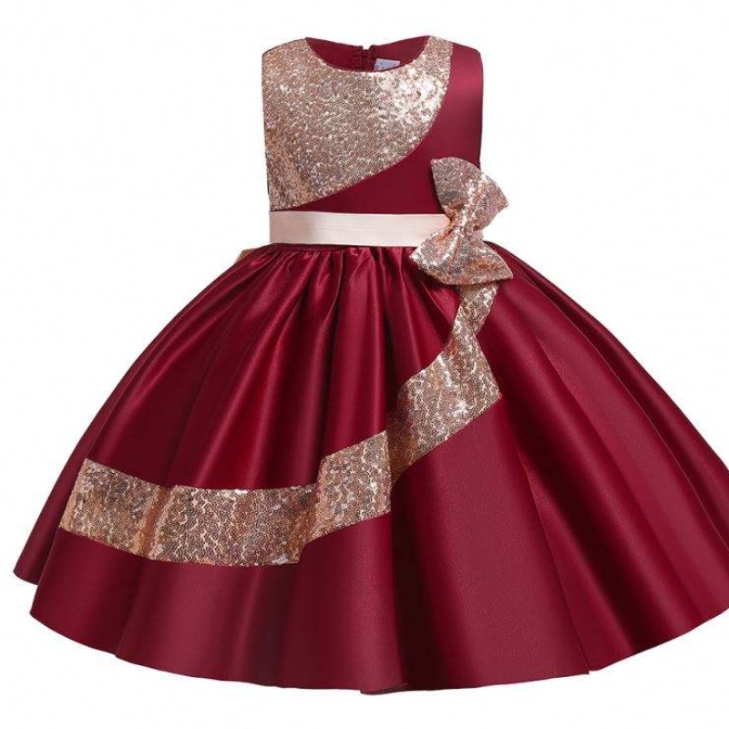 Baige 10Years Amazon Sequinded Children \\\\\'s Girl Party Ressing Girls Wedding Paint Ball Bowl L5283