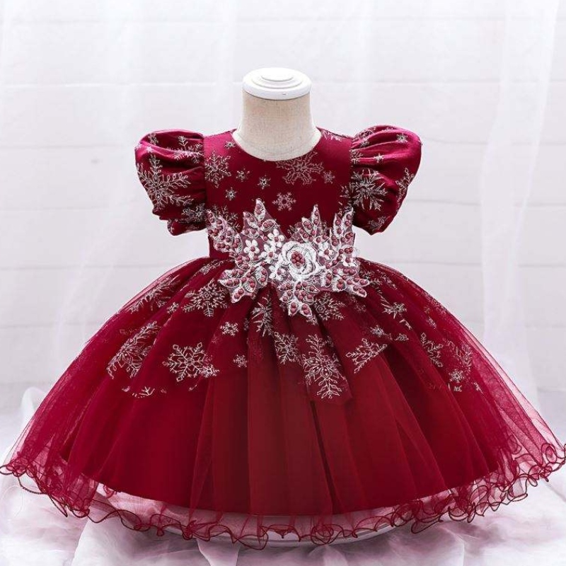 Baige Baby Girl Frocks Design Short Loweve Performance Dance Ressing Деца \\\\ на партито рокля L2028XZ