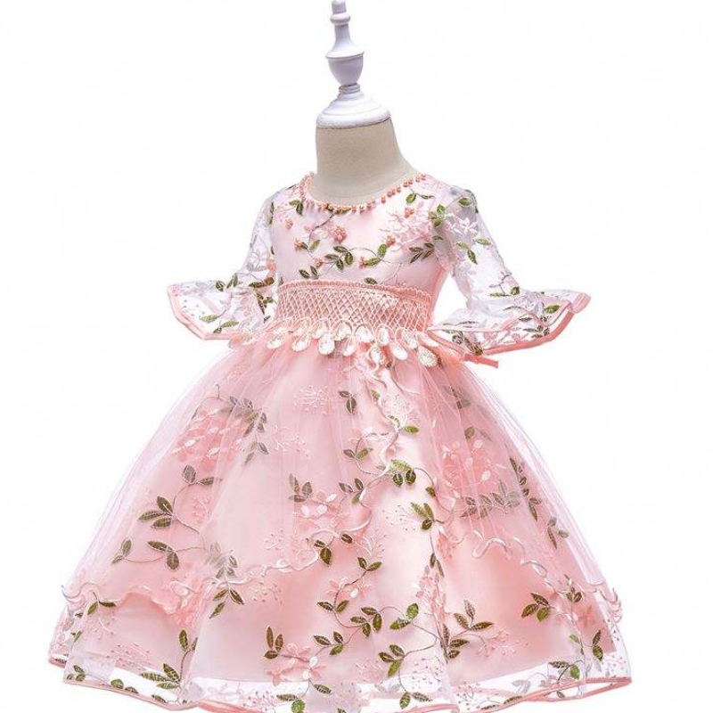 Baige нов модел рокли сватбени момичета парти дрехи за деца момиченце frock l5015