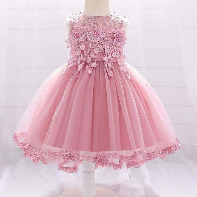 Baige Wholesale Girls Носят дрехи деца Нова пътека за следи рокля Бебешка парти рокля T1938XZ
