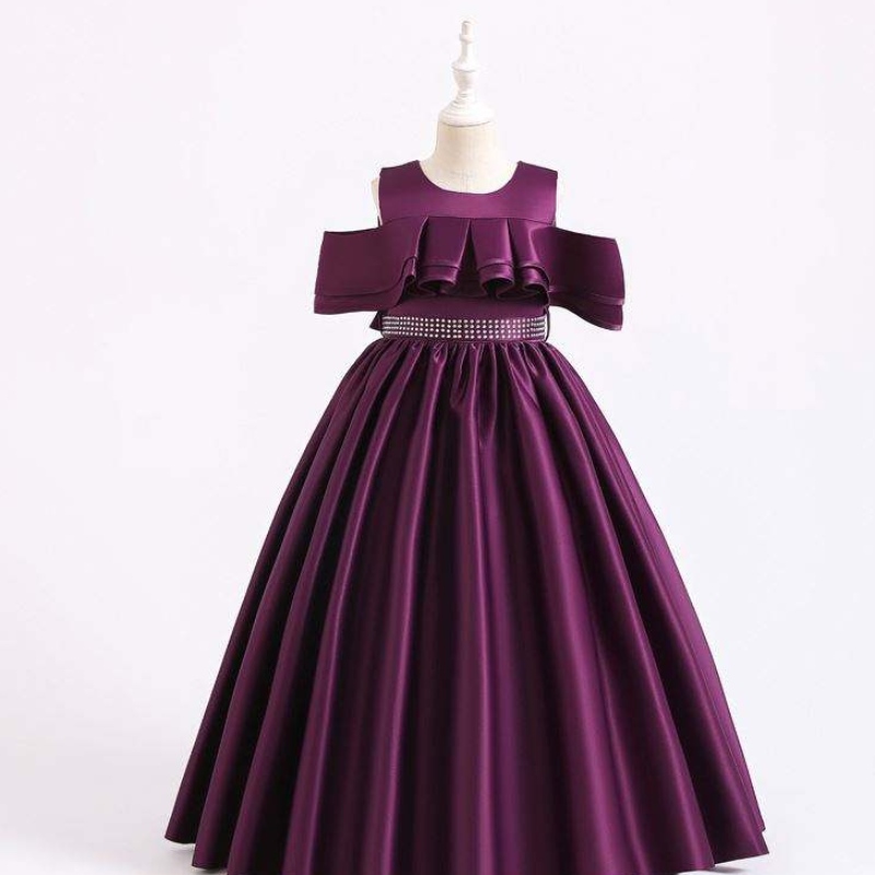 Baige Boutique New Girl Party Ressions Off-Rener Long Flower Evening Party Ball Bown 2058