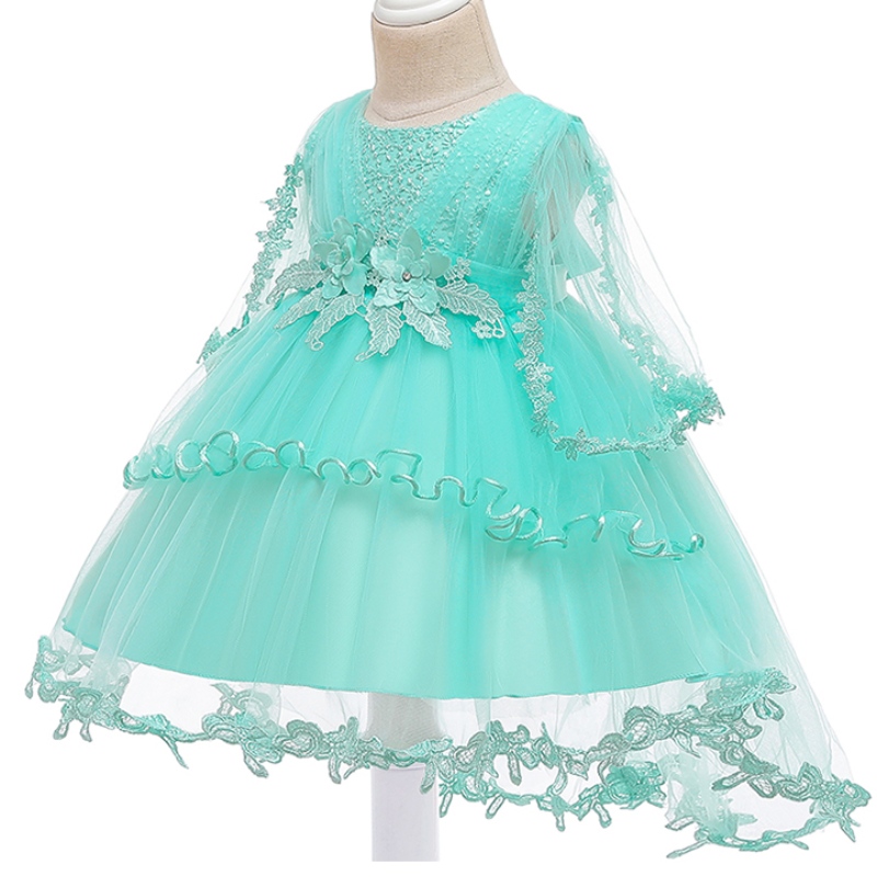 Ansoo New Design Gaze Shawl Dress Flower Childry \\\\ \'s tutu пола коледна партия вечерна рокля за малки момичета