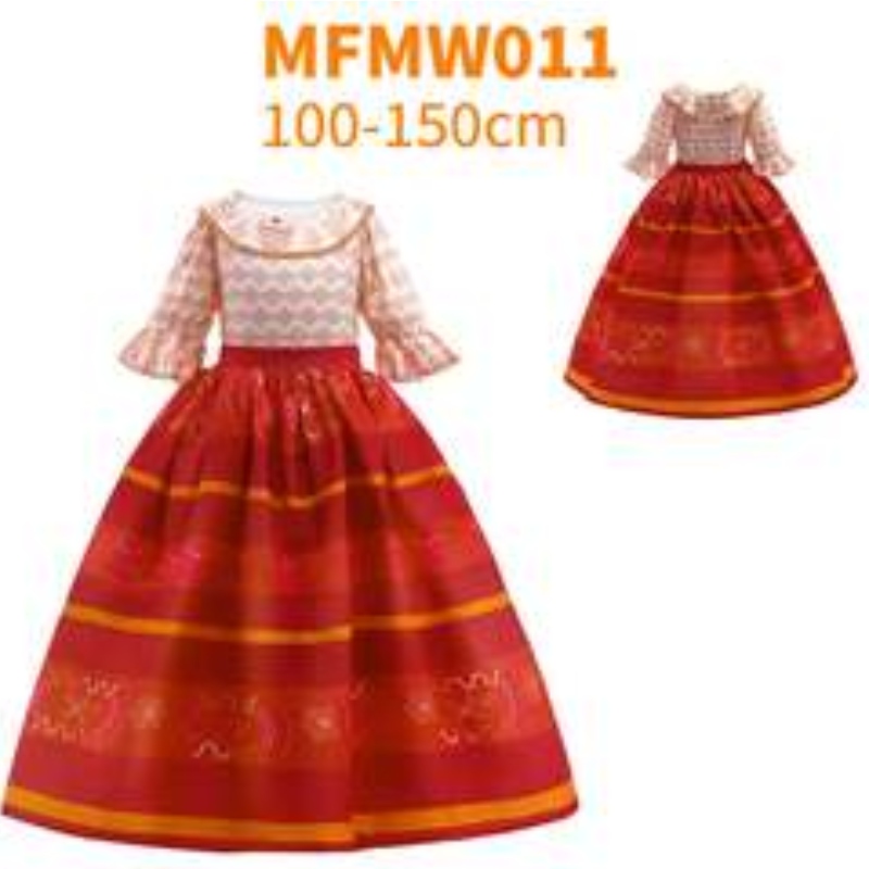 Baige Encanto Mirabel Luisa Cosplay Costume Girl Party Dress Хелоуин принцеса рокля с чанта