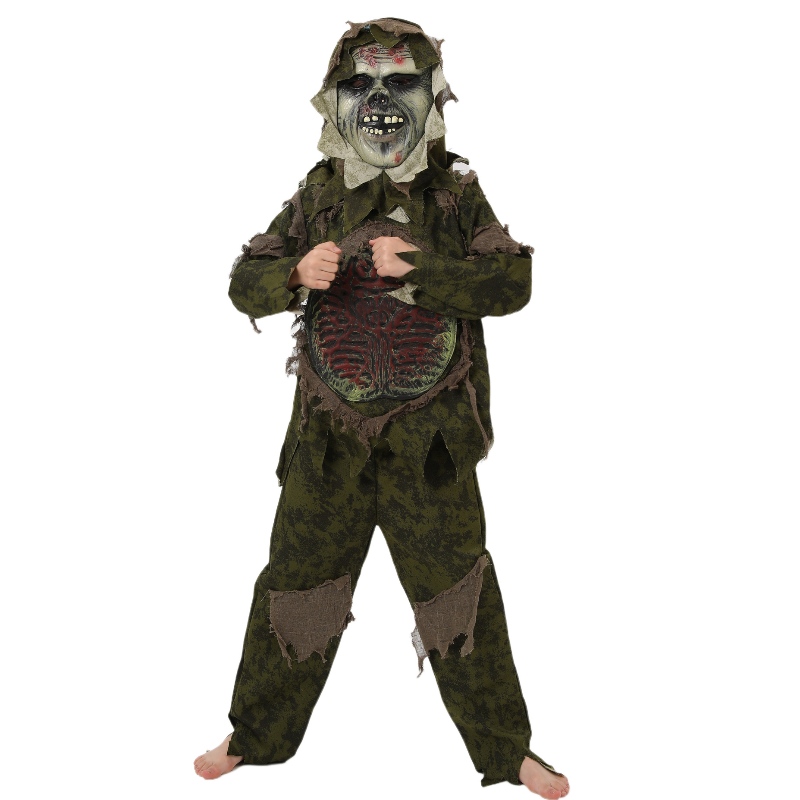 Хелоуин костюм за Хелоуин Косплей Коут чудовищно костюм ужас маска зомби дрехи