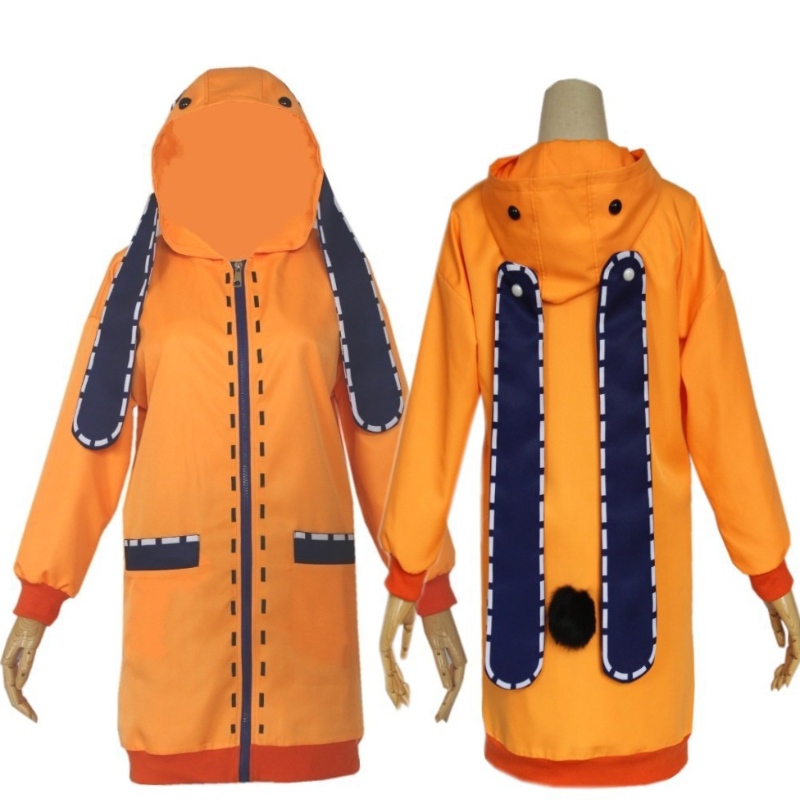 Сладко оранжево заешко палто аниме косплей костюм дами момиче качулка